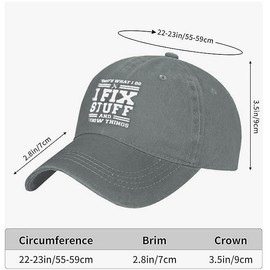 YULOONG Vintage Baseball Cap Mens Classic Washed Cotton Adjustable Dad Cap Gifts Ideas for Birthday Gray