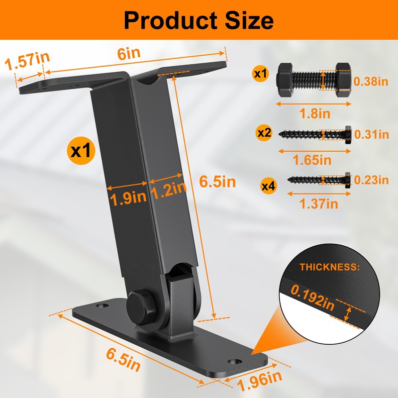 Heavy Duty Roof Riser Brackets Kit, TROPTOLKY Adjustable Angle Pergola