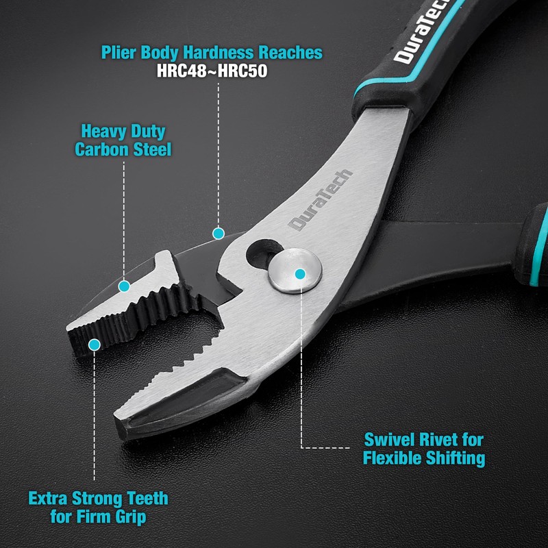 DURATECH 8 Inch Slip Joint Pliers, Pliers Tool with Comfortable