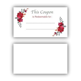 100PCS 9x5CM Gift Coupon Business Cards for Employee Appreciation, Restaurant, Coffee Shop, Beauty & Hair Salons Etc. Gift Voucher for present