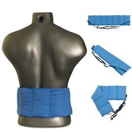 Cherry Stone Cushion 7 Chamber with Ribbon 65 x 15 Light Blue Heat Cushion Grain Cushion with Cherry Stones