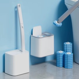Disposable Toilet Brush Wand Kit