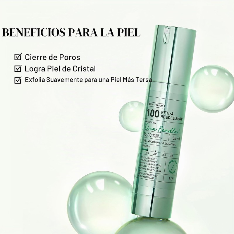 VT Reti-A Reedle Shot 100 Sérum Facial con Retinol, 50