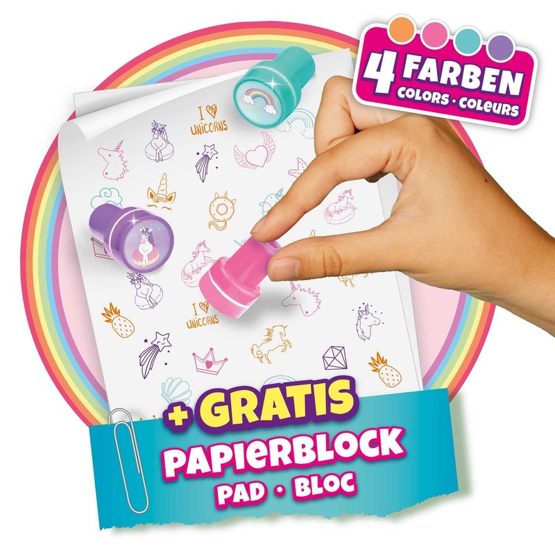 Craze Stamp Case 26 Stamps for Children Unicorn Motifs Stamp