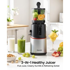 3-in-1 Cold Press Juicer, Juicer Machine,Makes Juice & Sorbet & Nut Milk