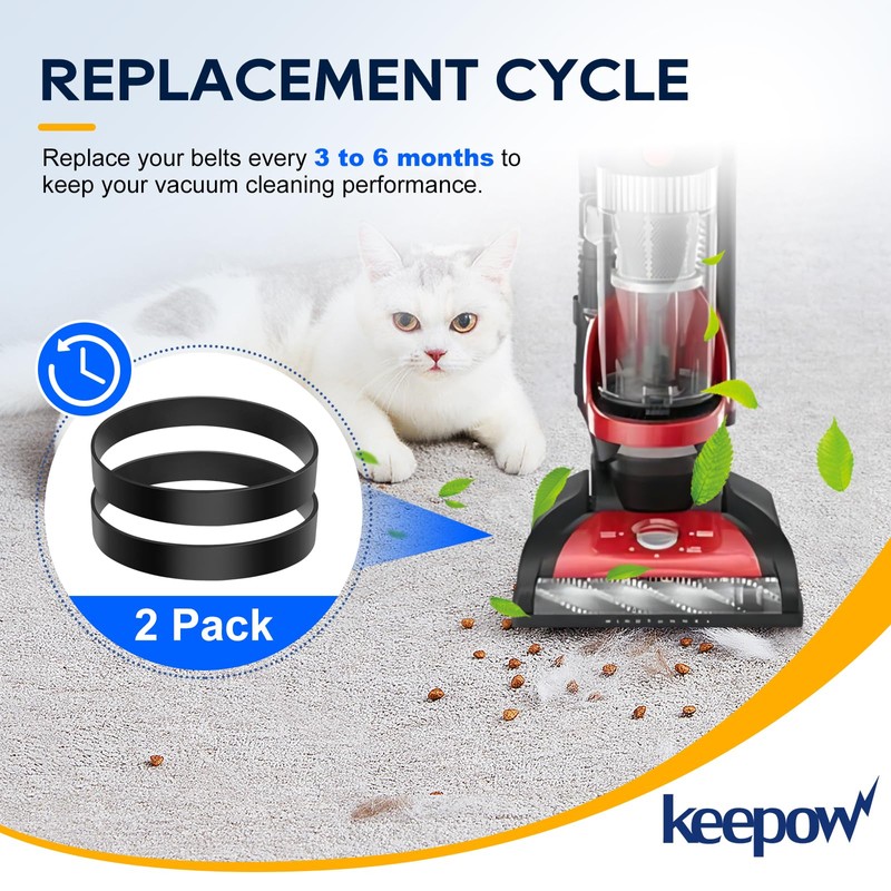 KEEPOW Vacuum Belt Replacement for Hoover WindTunnel XL and Max