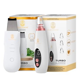 CLEOSKIN Espátula Skin Scrubber y Blackhead Remover, extrae espinillas y puntos negros, exfolia la piel, elimina el sebo facial, máquina de limpieza p