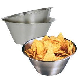 Marzoon Stainless Steel Bowls Capacity 1 Litre Diameter 18 cm Set of 3 Metal Bowl Stackable Lightweight Bowl Set Mixing Bowl Serving and Snacking