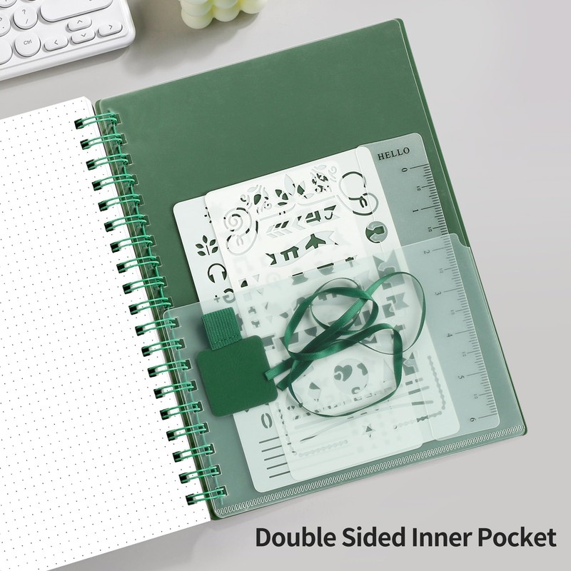 RETTACY Bullet Dotted Journal Notebook, 300 Pages, B5 Medium Size
