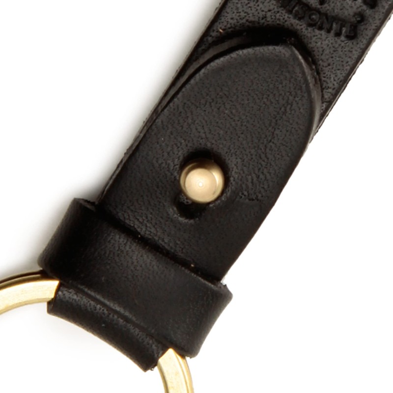 IL BISONTE Key Chain, Key Ring, Leather, Genuine Leather, Cowhide