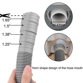 sourcingmap PVC Washing Machine Drain Hose Extension Kit, Universal Fit All Drain Hose 4.7 Ft