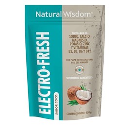 NW Electrolitos en Polvo Sin Azucar Electro-Fresh Hidratación con Minerales | Sodio Potasio Calcio Magnesio Zinc | Sal del Himalaya | Sabor Coco con Vitaminas | Pulpa de Fruta Natural