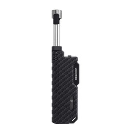 Torch Lighter with Flame Lock, Windproof Butane Lighter Refillable Single Jet Flame, 7.63" Extended Long for Candle, Camping, Grill, BBQ, Fireworks (Butane not Included) Black