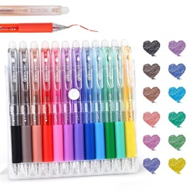 Nalaina Erasable Ballpoint Pen 0.7mm 12-Color Set Pastel Color Gel Ballpoint Pen Stylish Easy to Write Cute Stationery for Middle School Students 12 Colors Color Ink