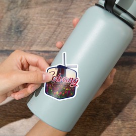 Die Cut Sticker Solvang, California, Tulip Field and Windmill, Vinyl Sticker 3 to 6 inches, (Waterproof Decal for Cars, Water Bottles, Laptops, Coolers), Large