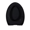 WinZo Black Elongated Toilet Seat Standard Universal Replacement Plastic Cover
