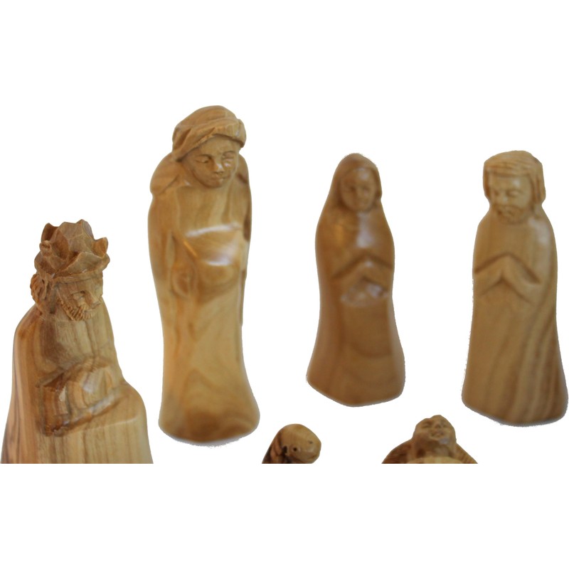 Holy Land Market Olive Wood Carved Nativity Set - Medium