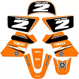 YAMAHA PW 50 PW50  GRAPHICS KIT DECALS DECO Fits Years 1990 - 2018 Orange