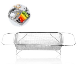 Sink Strainer Stainless Steel Expandable Strainer Basket Strainer with Fine Mesh Kitchen Sink Drain Sink Sink Fruit Vegetable