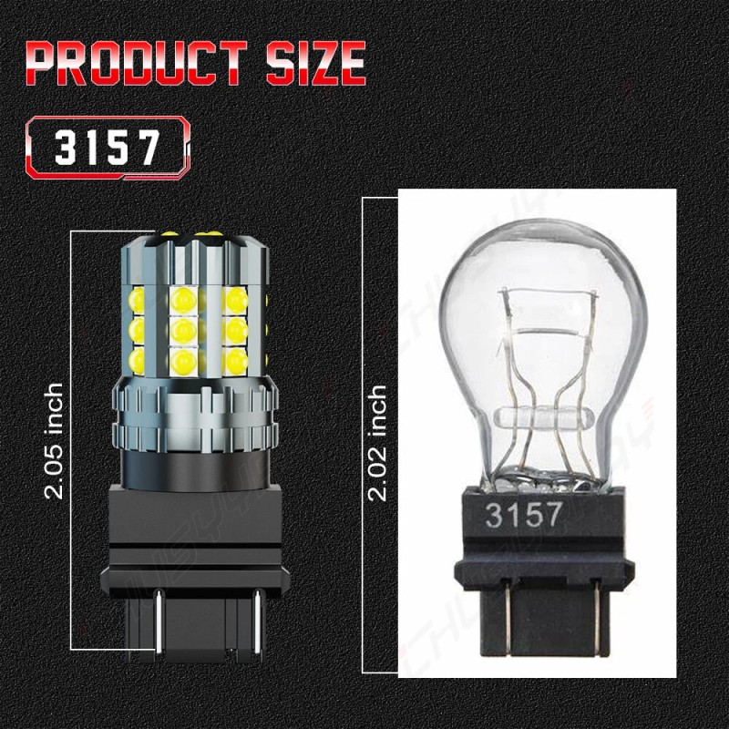 CHUSYYRAY LED Backup Reverse Light Bulbs 2pc 6000K For Chrysler