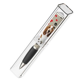 I Love My Dog Ballpoint Pen (1 Pen, 3-Sided) Dog Birthday Cute Pens, Fun Pens Dog Lovers Gifts For Women & Dog Dad Cool Pens, Dog Mom Gifts - Cute School Supplies Dog Pens (Basset Hound Gift)