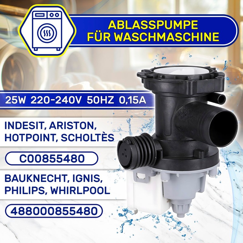 Drain Pump for Washing Machine M327 25W 220-240V 50HZ 0.15A