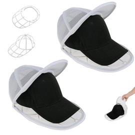 RHAIQBVC 2Pcs Baseball Cap Washing Cage ABS Frame Hat Washing Cage Hats Cages for Washings Machine Storage Hat Washer Cages and Shape Protector for Baseball Cap