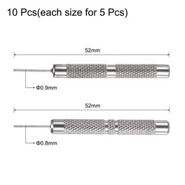 sourcing map Watch Band Pin Punch 0.8mm 0.9mm Dia Watch Straps Link Pin Remover Repair Tools 10 pcs