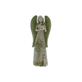 Pavilion Gift Company- Bunny - 4.5" Resin Angel Figurine Moss Nature Religion Religious Faith Bunny Rabbit Rustic Home Decor