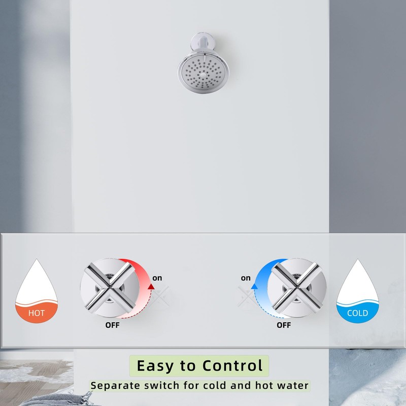 KAPHOME 2 Handles Shower Faucet Set,Two Handles Shower Faucet Set