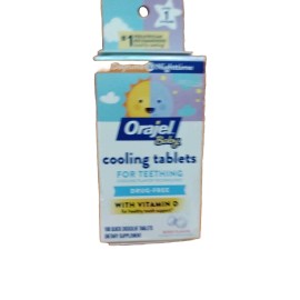 Orajel Baby Daytime and Nighttime Cooling Tablets Teething  With Vitamin D