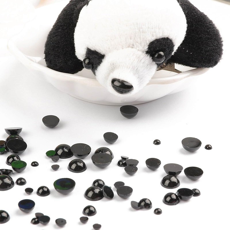 Doll Eyes and Nose Set, Approx. 1000 Piece Set, Black,