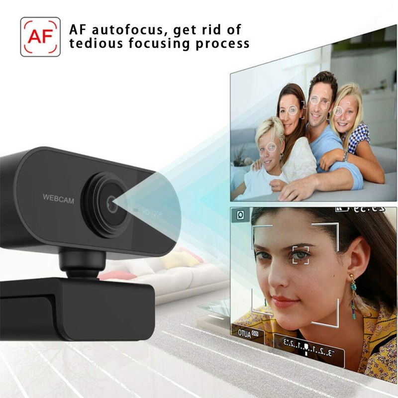 Webcam with Microphone, 30FPS Full HD 1080P Webcam Video Camera