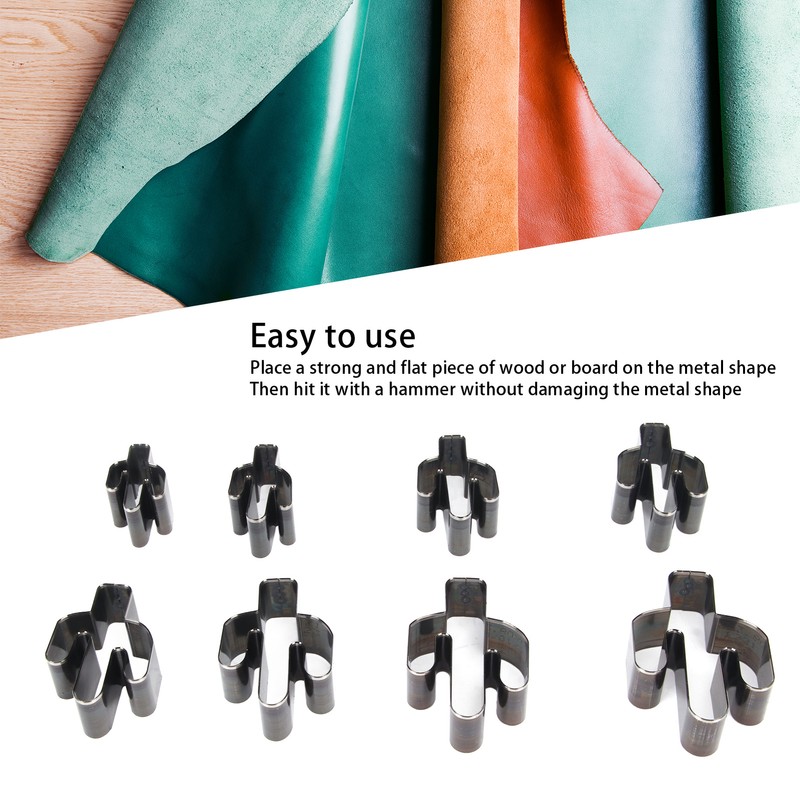 8pcs Leather Shape Punch Cutter Mold High Carbon Steel Hollow