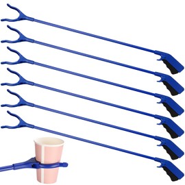Norme 6 Pcs 32" Trash Grabber Reacher Tool for Elderly Long Handle Litter Picker Upper Lightweight Handy Aid Nonslip Trash Claw Grabber for Sanitation Workers Home Garden Arm Extension