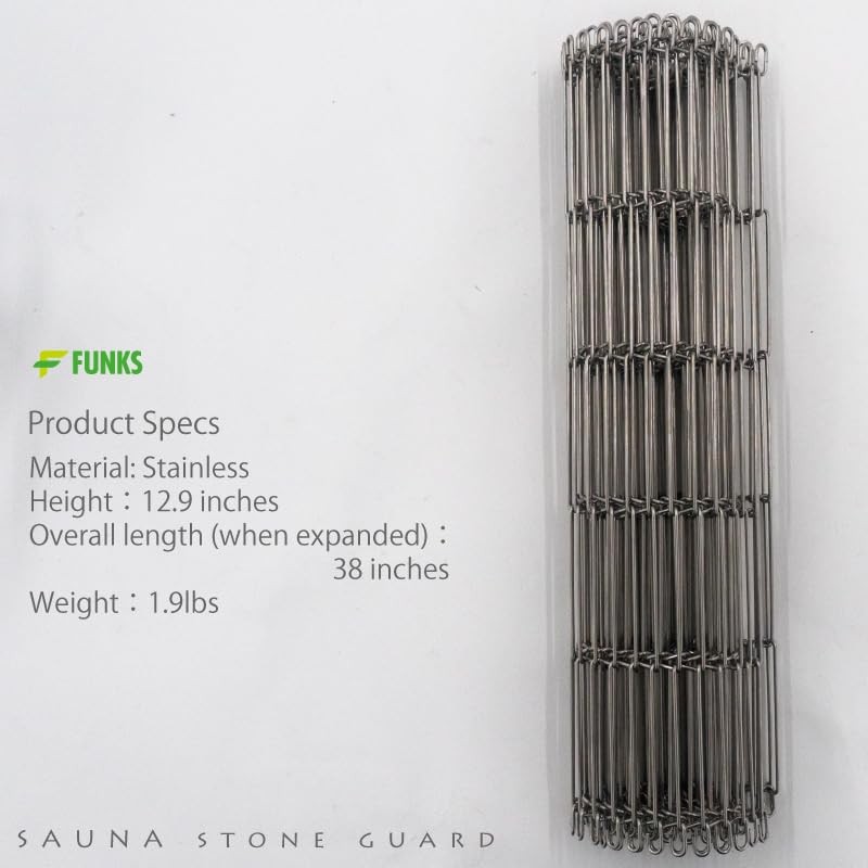 FUNKS Sauna Stone Basket Holder Cage Stoves Stainless (36cm)