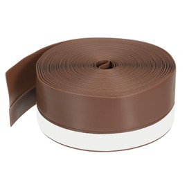 PATIKIL Silicone Seal Strip, 33FT Self Adhesive Door Draft Stopper 45MM Silicone Soundproof Gap Replacement Strip Roll for Window, Door, Brown