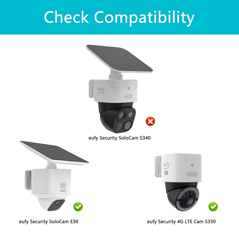 90° Corner Mount and Weatherproof Sunshade Set for Eufy SoloCam