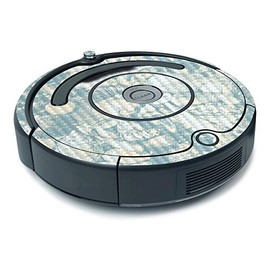 MightySkins Carbon Fiber Skin for iRobot Roomba 675 Minimal Coverage - Blue Seashells | Protective, Durable Textured Carbon Fiber Finish | Easy to Apply, Remove, and Change Styles | Made in The USA