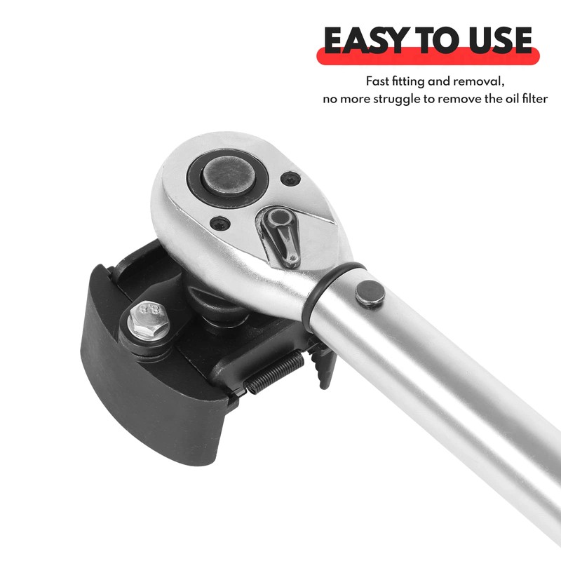 BILITOOLS Universal Oil Filter Wrench Removal Tool Adjustable, 60-80mm (2.36-3.15