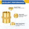 5-PACK GUOFIS Brass Pipe Fittings Coupling,1/2" NPT Female to 1/2"