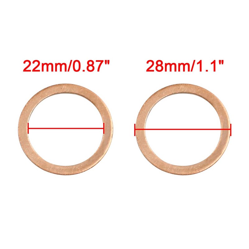 sourcing map Pack of 20 Washers 22 mm Flat Seal