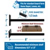 LEOPO 4-Pack 6 inch Floating Shelf Brackets, Hidden Shelf Bracket