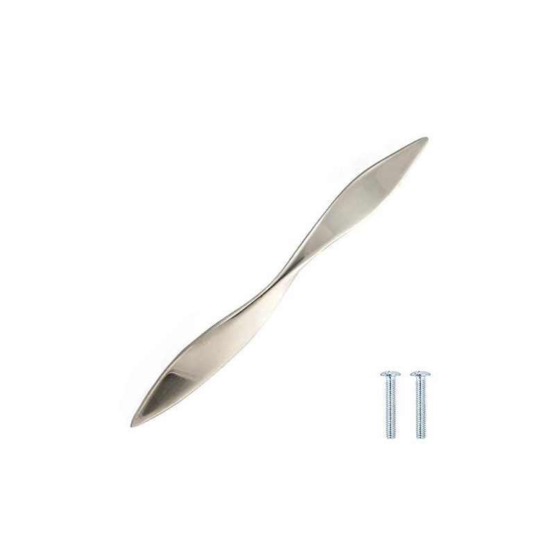 Decoranddecor Brushed Polished Twisted Kitchen Bathroom Cabinet Door Drawer Furniture