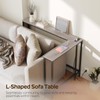 YATINEY Narrow Console Table with Outlets, 70.9" Sofa Table Narrow