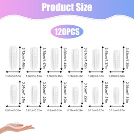 tiyiyok 120 Piece Dual Nail Forms Set, Dual Shape Nails with Clear Scale Lines, 12 Style Nail Shapes, Reusable Tips for Polygel Extension, Manicure, Nail Art, Design, Salon