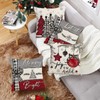 WINAROI Set of 4 Christmas Cushion Covers, Snowman, Reindeer, Christmas