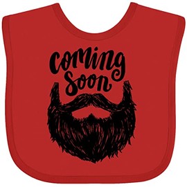 inktastic Beard Coming Soon Baby Bib Red 288b2