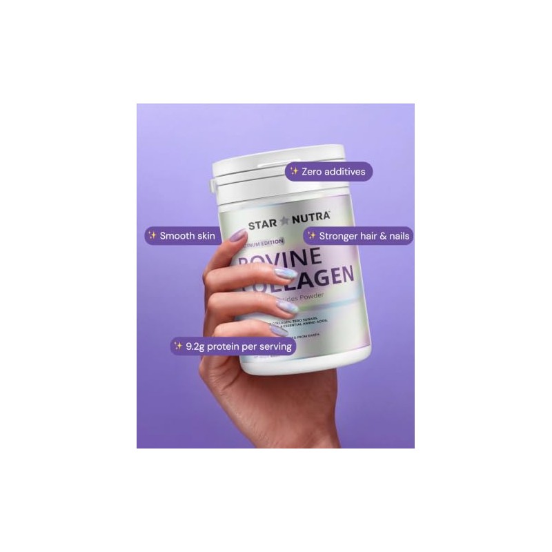 Pure Collagen Powder 400g Grass-Fed Hydrolysed Type I & III