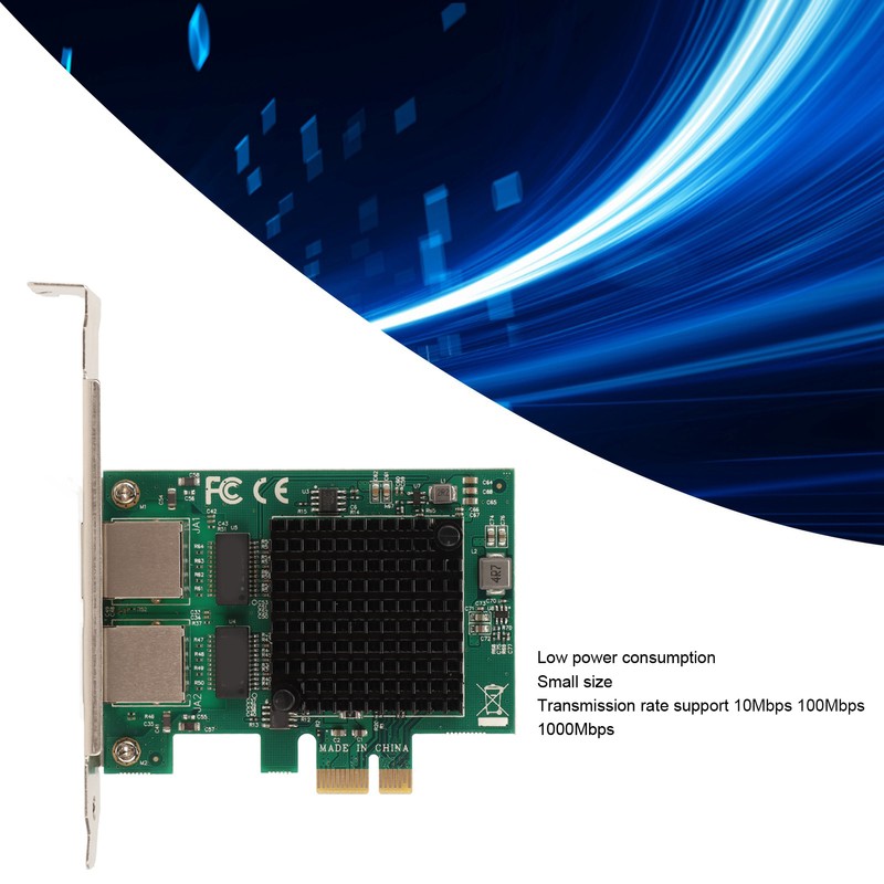 PCIE NIC Network Card Stable Transmission Plug and Play 1G